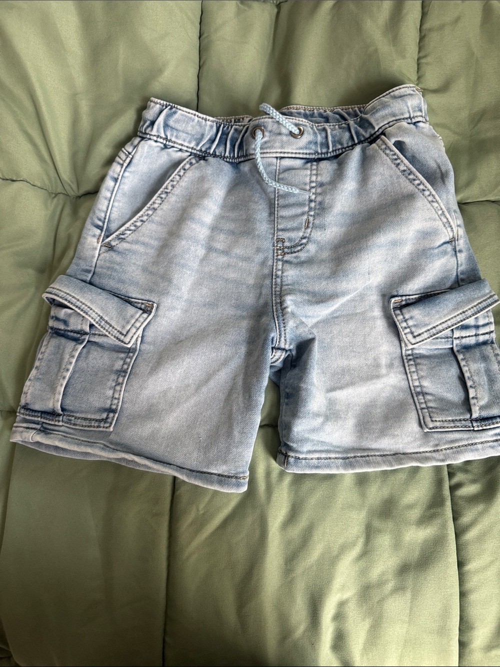 Cat & Jack Light Blue Cargo Denim Kids Shorts